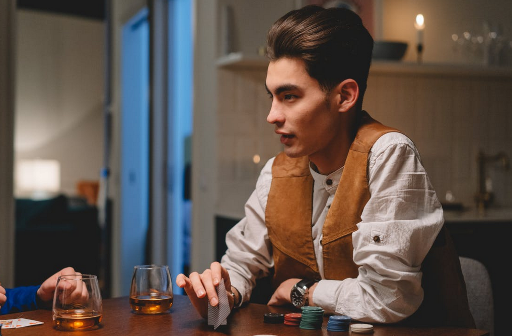 man in a casino